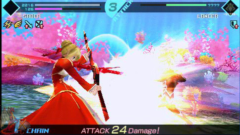 Fate/EXTRA → Fate/EXTRA Record｜Fate/EXTRA（PSPオリジナル版のゲーム画面）｜公開資料の画像例（資料画像 2）