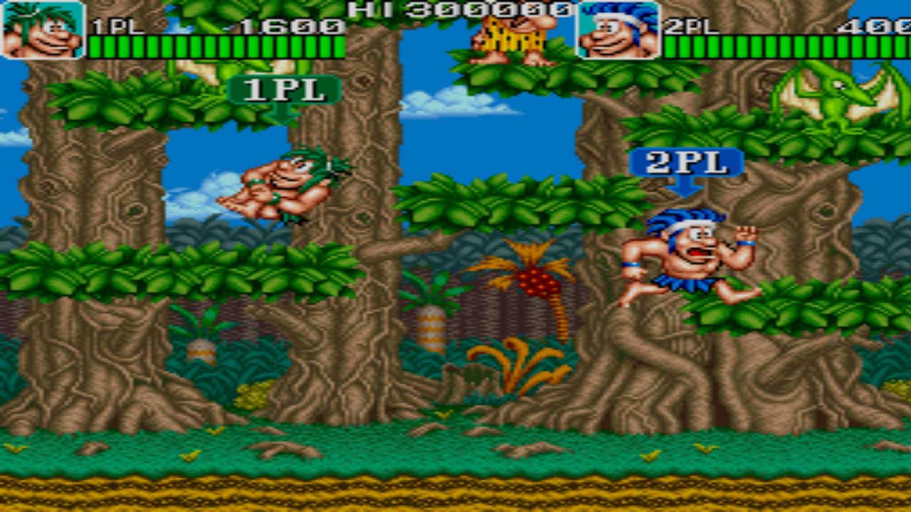 Joe & Mac → New Joe & Mac: Caveman Ninja|Joe & Mac: Caveman Ninja(Arcade, Data East, 1991)|ゲーム画面例(資料画像 4)