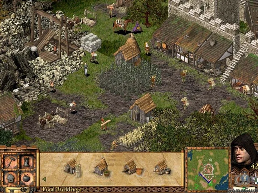 Stronghold → Stronghold: Definitive Edition|Stronghold(2001年PC版・ゲーム画面)|ゲーム画面例(資料画像 2)